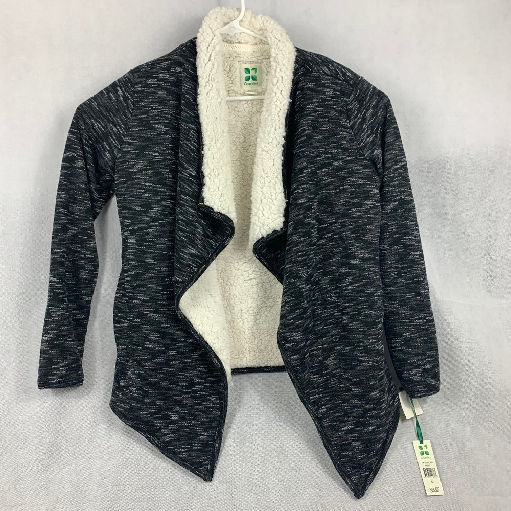 Women's Black GREEN TEA Heather Sherpa